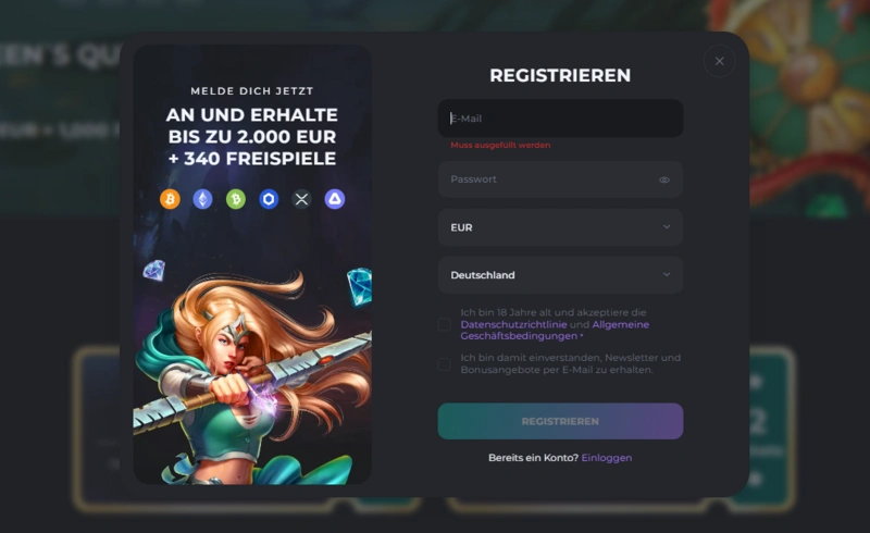 casinobello login page