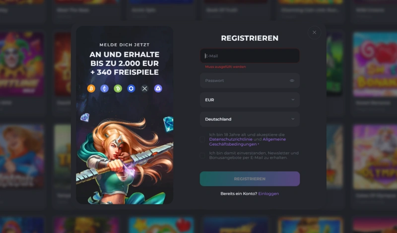 casinobello registration page